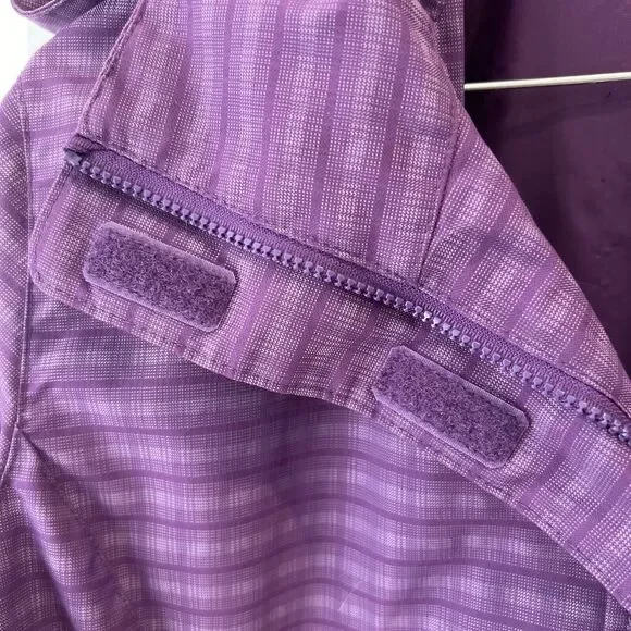 Tri Mountain Lightweight Jacket Women's Size Large Purple Gray Plaid EUC - Picture 7 of 11